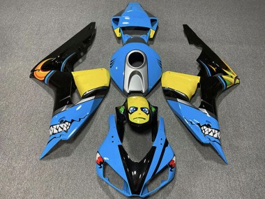 2006-2007 Honda CBR1000RR Motorcycle Fairings - Light Blue Yellow Silver Glossy Black Shark Canada Websites