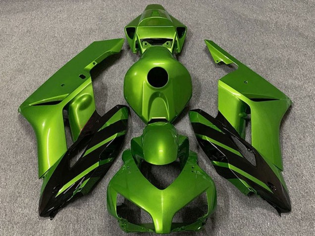 2004-2005 Honda CBR1000RR Motorcycle Fairings - Green Glossy Black Stripe Canada Websites