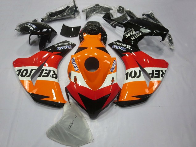 2008-2011 Honda CBR1000RR Bike Fairings - Orange White Red Glossy Black Repsol Canada Websites