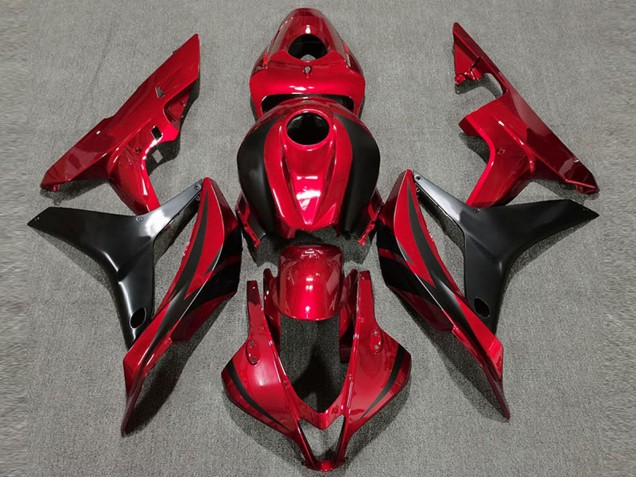 2007-2008 Honda CBR600RR Motorcycle Fairing - Red Glossy Black OEM Style Canada Websites