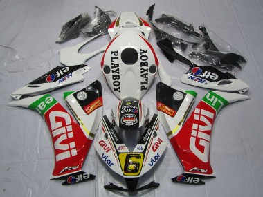 2012-2016 Honda CBR1000RR Motorcycle Fairings - White Red Green Givi PlayBoy Canada Websites