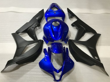 2007-2008 Honda CBR600RR Motorcycle Fairing Kits - Blue Matte Black Canada Websites