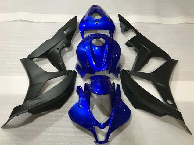 2007-2008 Honda CBR600RR Motorcycle Fairing Kits - Blue Matte Black Canada Websites
