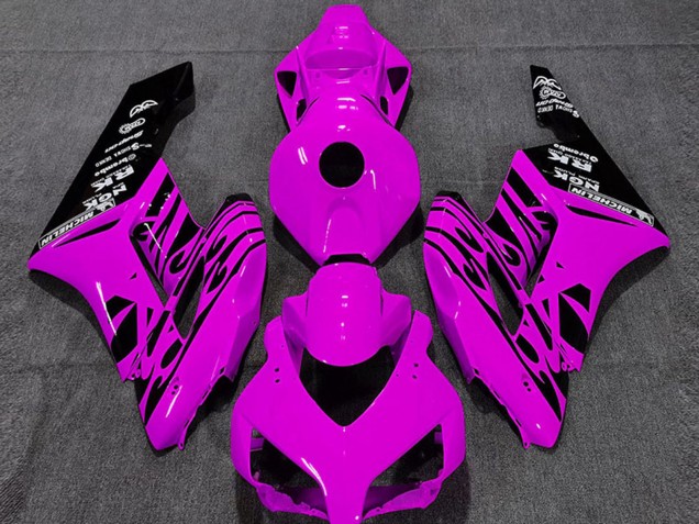 2004-2005 Honda CBR1000RR Motorcycle Fairings - Pink Glossy Black Flame Canada Websites