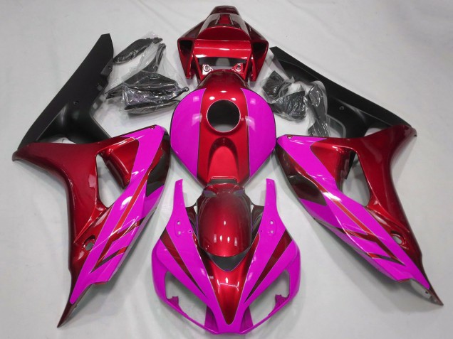2006-2007 Honda CBR1000RR Motorcycle Fairings - Red Pink Matte Black Canada Websites