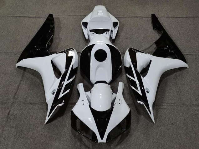 2006-2007 Honda CBR1000RR Motorcycle Fairing - White Glossy Black Canada Websites