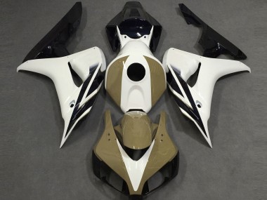2006-2007 Honda CBR1000RR Motorcycle Fairings - White Tan Glossy Black Canada Websites
