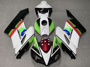 2004-2005 Honda CBR1000RR Motorcycle Fairings - White Green Red Glossy Black Star Canada Websites