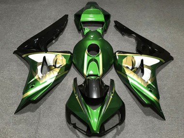 2006-2007 Honda CBR1000RR Motorcycle Fairings - Green White Gold Glossy Black Canada Websites