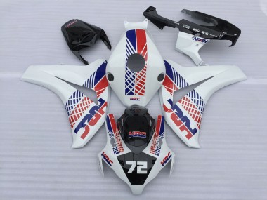 2008-2011 Honda CBR1000RR Motorcycle Fairings - White Blue Red HRC 72 Canada Websites