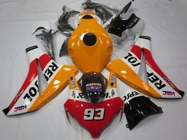 2008-2011 Honda CBR1000RR Motorcycle Fairings - Orange White Red Glossy Black Repsol 93 Canada Websites
