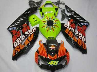 2004-2005 Honda CBR1000RR Motorcycle Fairings - Lime Green Orange Glossy Black Rossi 46 Canada Websites
