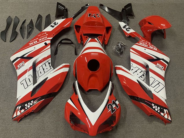 2004-2005 Honda CBR1000RR Motorcycle Fairings - White Red Liverpool 21 Canada Websites