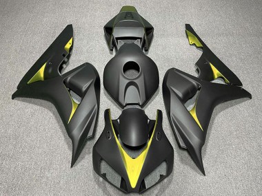 2006-2007 Honda CBR1000RR Motorcycle Fairings - Matte Black Yellow Canada Websites