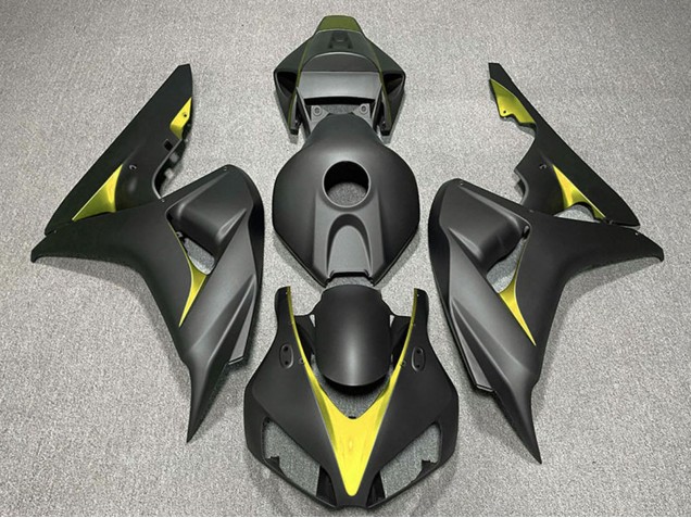 2006-2007 Honda CBR1000RR Motorcycle Fairings - Matte Black Yellow Canada Websites