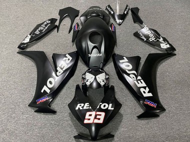 2012-2016 Honda CBR1000RR Motorcycle Fairings - Matte Black White Repsol HRC 93 Canada Websites