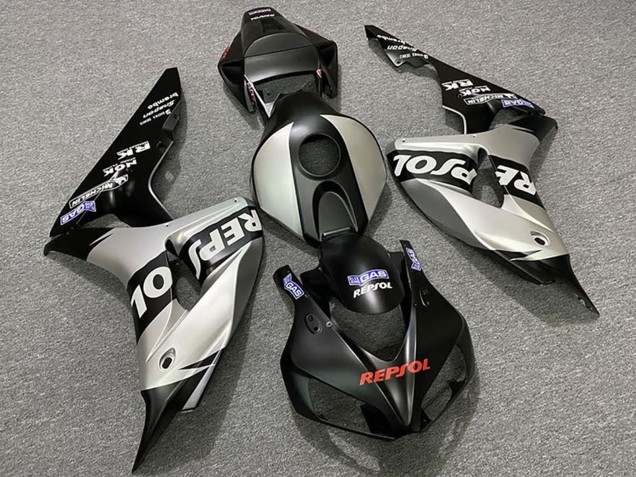 2006-2007 Honda CBR1000RR Motorcycle Fairings - Silver Matte Black Repsol Canada Websites