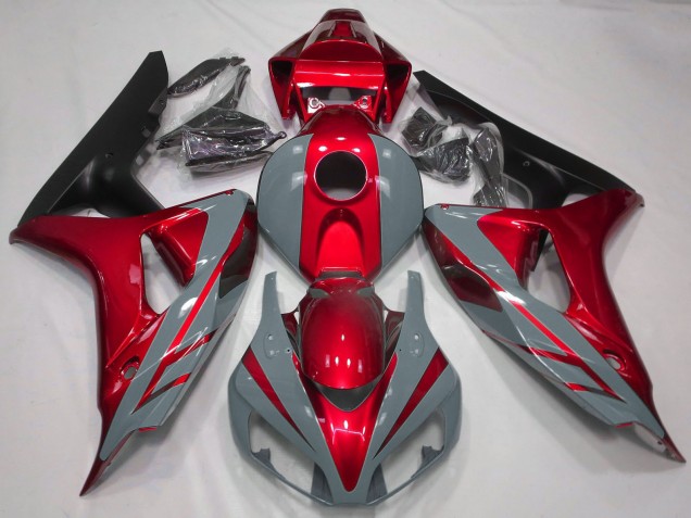 2006-2007 Honda CBR1000RR Motorcycle Fairings - Nardo Grey Red Matte Black Canada Websites
