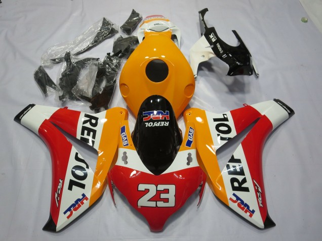 2008-2011 Honda CBR1000RR Motorcycle Fairings - Orange White Red Glossy Black Repsol 23 Canada Websites