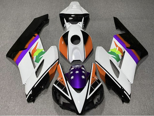 2004-2005 Honda CBR1000RR Motorcycle Fairings - White Orange Purple Glossy Black Star Canada Websites