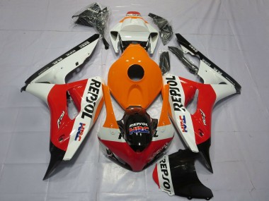 2006-2007 Honda CBR1000RR Motorcycle Fairings - Orange White Red Glossy Black Repsol HRC Canada Websites