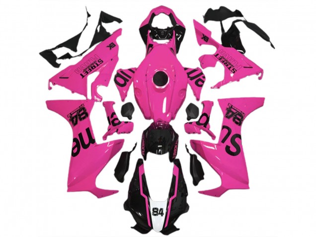 2017-2023 Honda CBR1000RR Motorcycle Fairings - Pink Glossy Black Street Flava Canada Websites