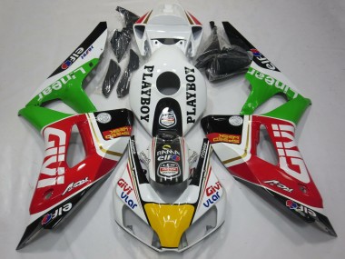 2006-2007 Honda CBR1000RR Motorcycle Fairings - White Red Green Yellow Black Givi PlayBoy Canada Websites