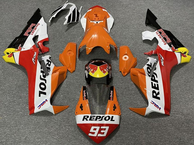 2017-2023 Honda CBR1000RR Motorcycle Fairings - Orange White Yellow Red Glossy Black Red Bull Repsol 93 Canada Websites