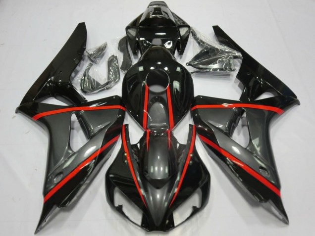 2006-2007 Honda CBR1000RR Motorcycle Fairings - Glossy Black Grey Red Canada Websites