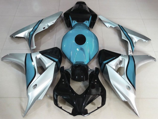 2006-2007 Honda CBR1000RR Motorcycle Fairings - Silver Light Blue Glossy Black Canada Websites