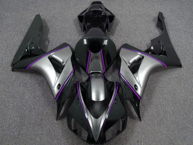 2006-2007 Honda CBR1000RR Motorcycle Fairings - Silver Purple Glossy Black Pinstripe Canada Websites
