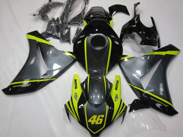 2008-2011 Honda CBR1000RR Motorcycle Fairings - Grey Yellow Glossy Black 46 Canada Websites
