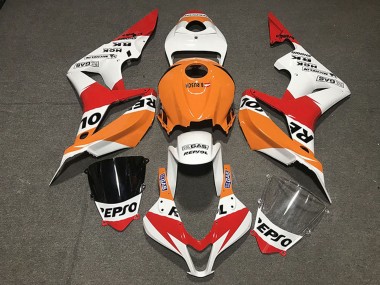 2007-2008 Honda CBR600RR Motorcycle Fairing - Orange White Red Glossy Black Repsol Style Canada Websites