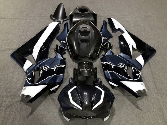 2013-2023 Honda CBR600RR Motorcycle Fairings - Black Carbon Fiber White Blue Bull Canada Websites
