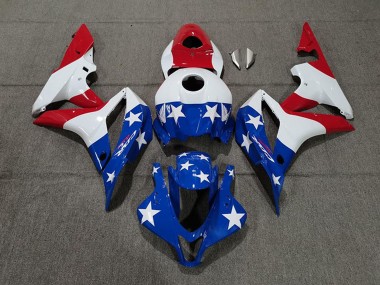 2007-2008 Honda CBR600RR Motorcycle Fairings - White Blue Red American Flag Canada Websites