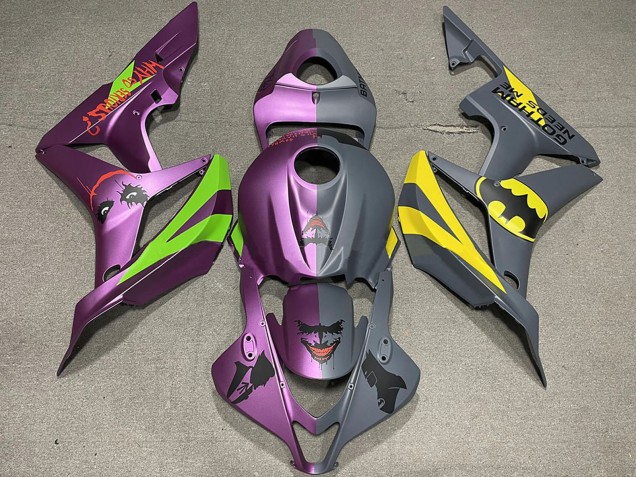 2007-2008 Honda CBR600RR Motorcycle Fairings - Grey Purple Bat Man vs Joker Matte Canada Websites