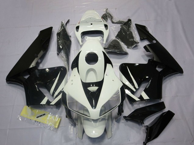 2005-2006 Honda CBR600RR Motorcycle Fairings - White Glossy Black Canada Websites