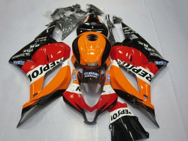 2009-2012 Honda CBR600RR Motorcycle Fairing Kits - Orange White Red Glossy Black Repsol Canada Websites