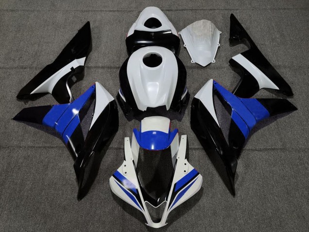 2007-2008 Honda CBR600RR Motorcycle Fairings - White Blue Glossy Black Canada Websites