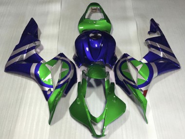 2007-2008 Honda CBR600RR Motorcycle Fairings - Blue Green Silver Captain America Canada Websites