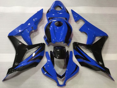 2007-2008 Honda CBR600RR Motorcycle Fairings - Blue Glossy Black OEM Style Canada Websites