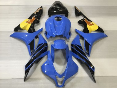 2007-2008 Honda CBR600RR Motorcycle Fairings - Blue Yellow Glossy Black Red Bull Canada Websites