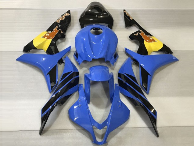2007-2008 Honda CBR600RR Motorcycle Fairings - Blue Yellow Glossy Black Red Bull Canada Websites