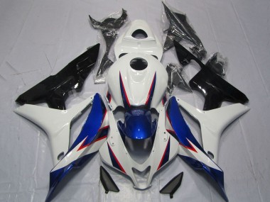 2007-2008 Honda CBR600RR Motorcycle Fairings - White Blue Glossy Black OEM Style Canada Websites