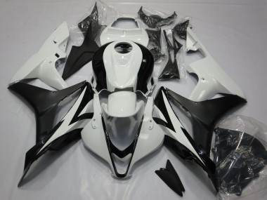 2007-2008 Honda CBR600RR Motorcycle Fairing Kits - White Matte Black Canada Websites