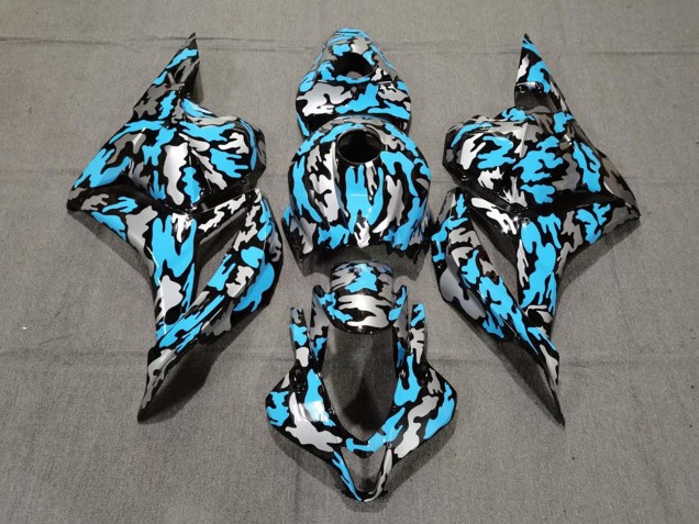 2009-2012 Honda CBR600RR Motorcycle Fairings - Blue Silver Camouflage Canada Websites