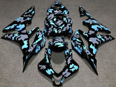 2007-2008 Honda CBR600RR Motorcycle Fairings - Blue Grey Camouflage Canada Websites
