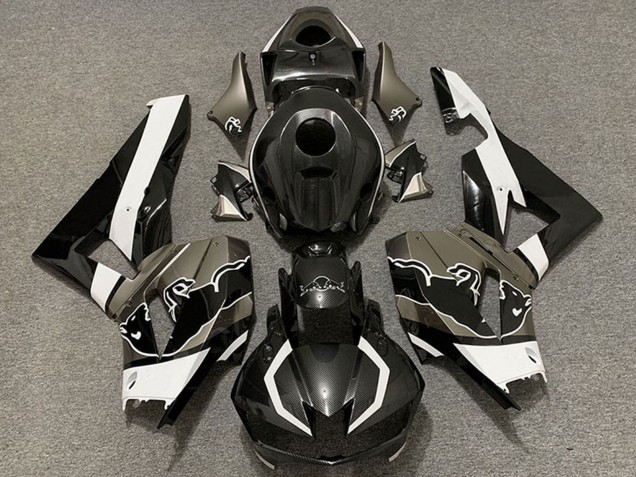 2013-2023 Honda CBR600RR Motorcycle Fairings - Black Carbon Fiber White Bull Canada Websites
