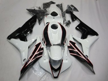 2007-2008 Honda CBR600RR Motorcycle Fairings - White Glossy Black OEM Style Canada Websites
