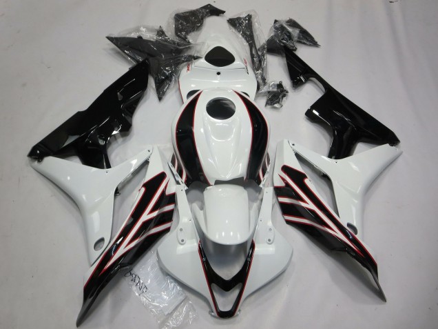 2007-2008 Honda CBR600RR Motorcycle Fairings - White Glossy Black OEM Style Canada Websites